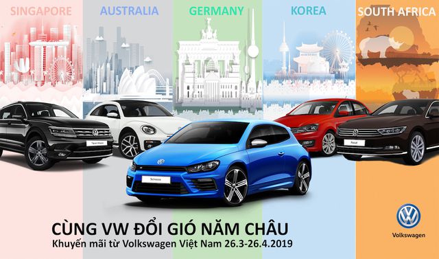 Volkswagen tặng gói du lịch “năm châu bốn bể” cho khách hàng mua xe
